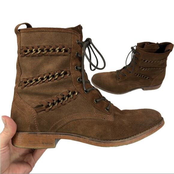 Lavorazione Artigianale Leather Ankle Combat Boots - Picture 3 of 14